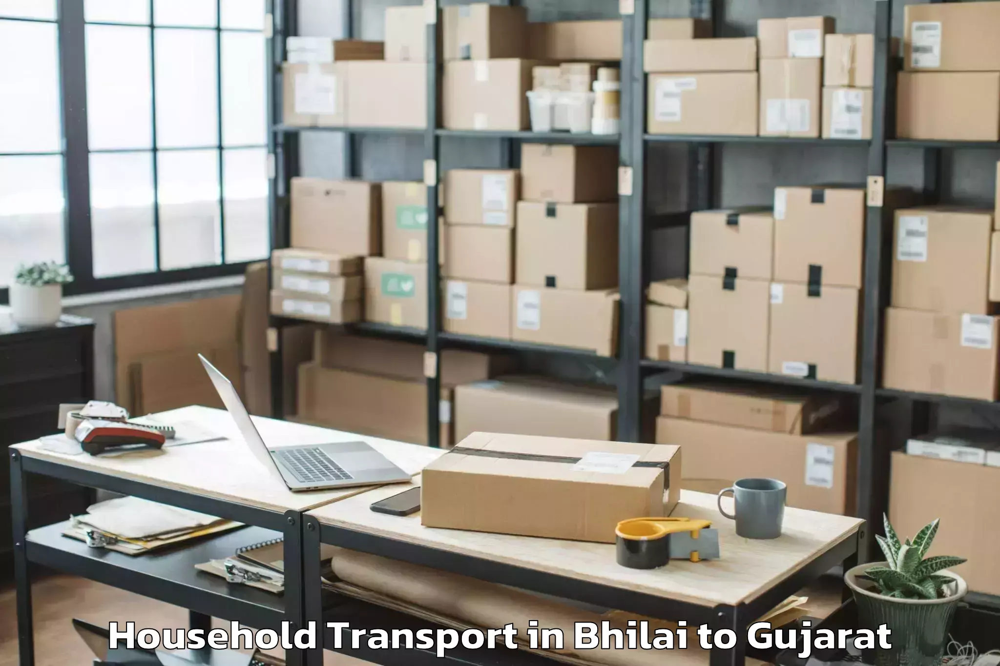 Top Bhilai to Gusar Household Transport Available